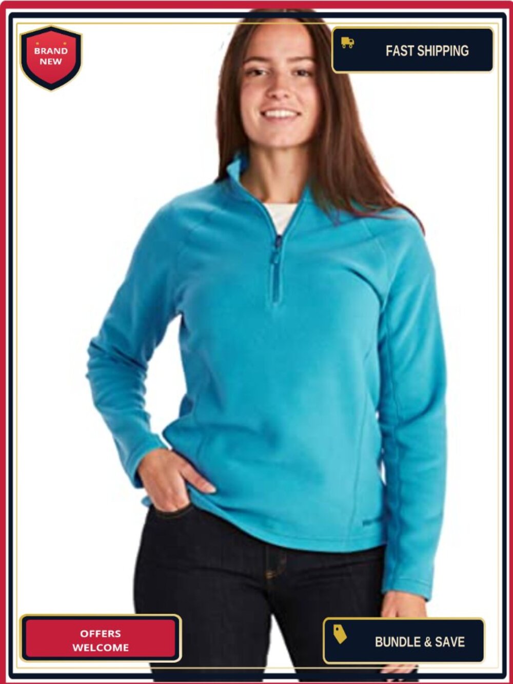 Marmot Rocklin 1/2 Zip Fleece Pullover Jacket Outdoor Layer